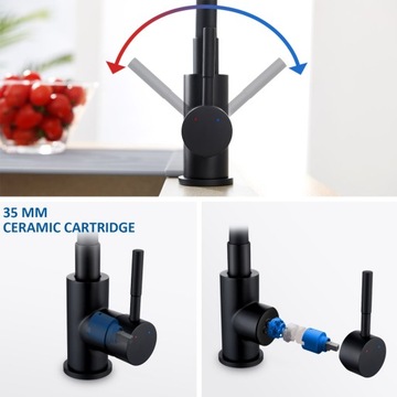 Смеситель для кухни низкого давления ГИБКИЙ ИЗЛИК ДЛЯ РАКОВИНЫ ЧЕРНЫЙ КРАН