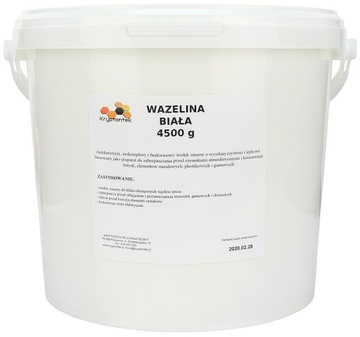 WAZELINA BIAŁA TECHNICZNA 4,5kg BEZKWASOWA SMAR