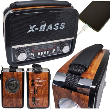 RADIO KUCHENNE PRZENOŚNE SIECIOWE MAŁE NA BATERIE FM/AM/SW USB AUX SD MP3