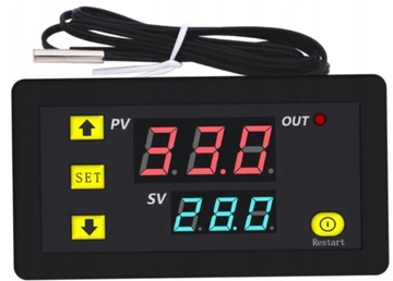 TERMOSTAT REGULATOR TEMPERATURY 230V GRZAŁKI POMPY WODY I CO ELEKTRONICZNY
