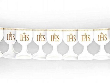 GIRLANDA KOMUNIJNA biała, 3 metry IHS dekoracja