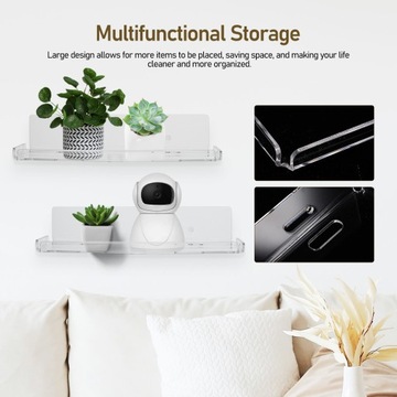 2 акриловых плавающих настенных полки для настенного монтажа