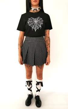 DTC3 ЧЕРНАЯ ФУТБОЛКА С СЕРДЦЕМ ПАУТИНКА АЛЬТЕРНАТИВА L