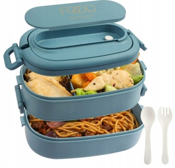 Lunch box 2 warstwowy ze sztućcami OITUGG 1550 ml