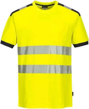 KOSZULKA ROBOCZA OSTRZEGAWCZA T181 PREMIUM ŻÓŁTO-SZARY PORTWEST XXL