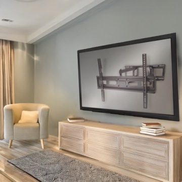 ПРОЧНЫЙ ПОВОРОТНЫЙ КРОНШТЕЙН ДЛЯ ТЕЛЕВИЗОРА РЕГУЛИРОВКА НАКЛОНА 37-99 ДЮЙМОВ