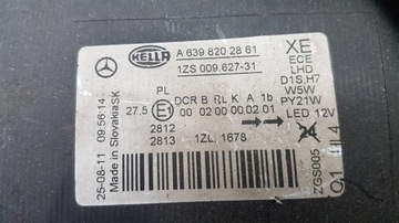 MERCEDES VIANO W639 SVĚTLO LEVÝ PŘEDNÍ LED EU