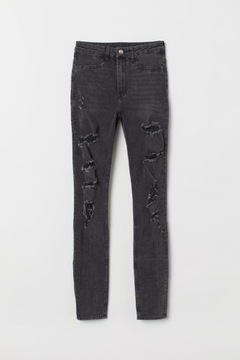 H&M Super Skinny High Jeans Dżinsy z dziurami wysokim stanem damskie 34 XS