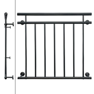 Французский балкон 90 х 100 см антрацит