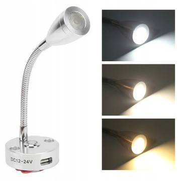 LAMPKA KINKIET LAMPA LED 12V Z WŁĄCZNIKIEM