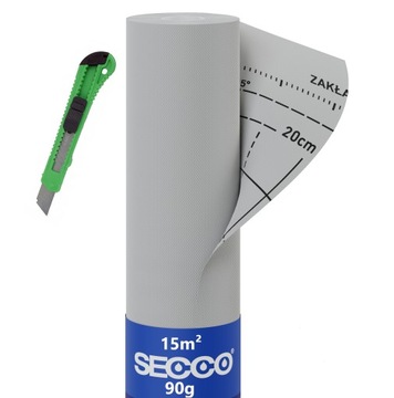 MEMBRANA DACHOWA FOLIA NA DACH - SECCO VENTILA 90g - 1,5mx10mb - 15m²