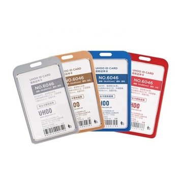 Вертикальный двусторонний футляр для бейджей 6046