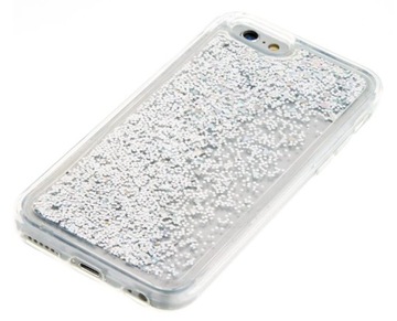 Чехол Liquid Glitter для iPhone SE/5S/5 серебристый