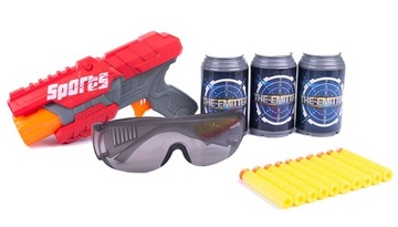 PISTOLET BROŃ NA STRZAŁKI PIANKOWE NABOJE + CELE