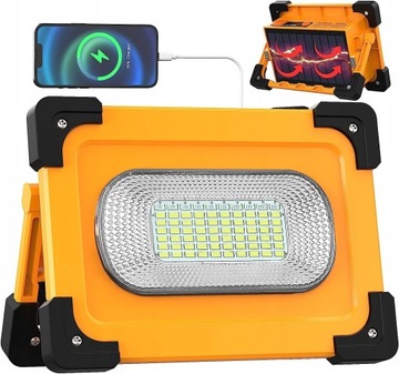LAMPA WARSZTATOWA 80W LED SOLARNA IP65 POWER BANK