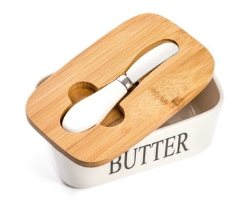 CERAMICZNA MASELNICZKA Z NOŻEM do masła butter
