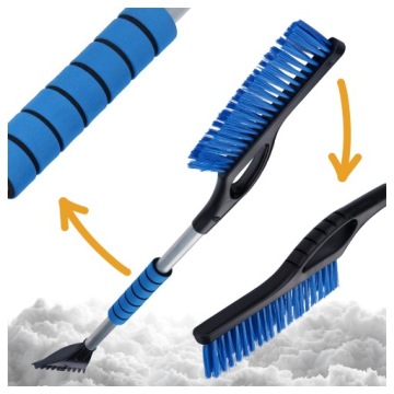 СКРЕБОК ДЛЯ ОКОН С ЩЕТКОЙ ДЛЯ УБОРКИ СНЕГА СКРЕБОК ДЛЯ ОКОН 2 В 1 ДЛИННЫЙ