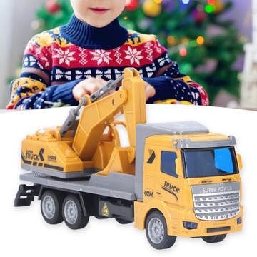 Игрушечный экскаватор в масштабе 1/48, яркие цвета, образовательные