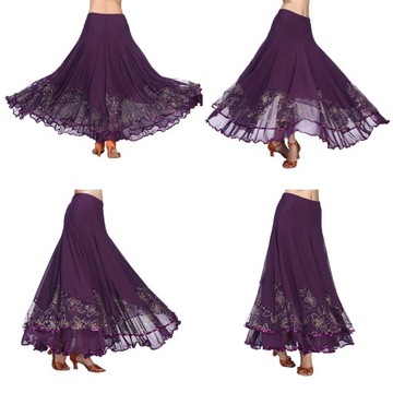 Pełna spódnica do tańca towarzyskiego Flamenco