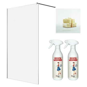 Kabina prysznicowa Walk-in prysznic 120 UltraClea + pianka czyszcząca PinUp