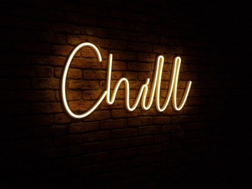 Неоновая светодиодная надпись Chill - ПРОИЗВОДИТЕЛЬ украшений