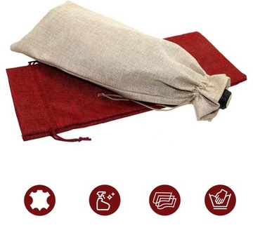 ДЖУТОВЫЕ СУМКИ ДЛЯ БУТЫЛОК ВИНА С ЭТИКЕТКАМИ, КРЫШКИ ДЛЯ БУТЫЛОК ВИНА, 12 ШТ.