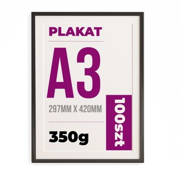 PLAKATY A3 Kreda 350g 100 sztuk