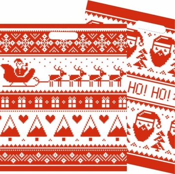 БОЛЬШИЕ РОЖДЕСТВЕНСКИЕ СУМКИ ДЛЯ ПОДАРКОВ, САНТА, РОЖДЕСТВЕНСКАЯ ЕЛКА, 50 шт.