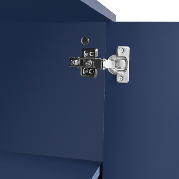 Modern 3-Door Sideboard w/ Adjustable Shelves & U-Shaped Doors, Navy