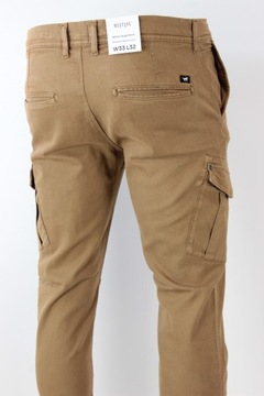 MUSTANG CARGO CHINO BeFlex SLIM JEANSY BOJÓWKI JOGGERS _ W38 L32