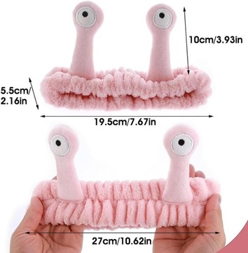 Повязка на голову в виде улитки, повязка на голову для макияжа в виде улитки, пушистая повязка на голову в виде улитки