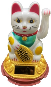 SOLARNY Japoński Kot Maneki-Neko Chiński Szczęścia