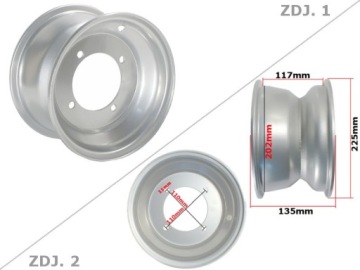 FELGA KOŁO ATV 8'' 4 ŚRUBY PRZÓD ATV 150 DIABLO