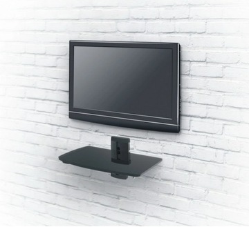 СТЕКЛЯННАЯ НАСТЕННАЯ ПОЛКА ДЛЯ ТВ для декодера, DVD