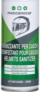 4x ЖИДКОСТНЫЙ СПРЕЙ ДЛЯ ОЧИСТКИ И ДЕЗИНФЕКЦИИ ШЛЕМА ВНУТРИ - MECCANOCAR
