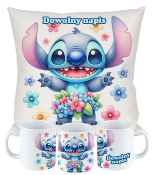 ZESTAW PODUSZKA KUBEK LILO I STICH OHANA DISNEY PREZENT IMIĘ