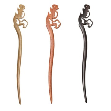 Женские натуральные гладкие деревянные волосы в китайском стиле