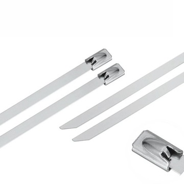 Кабельные стяжки 4,6x200 мм Кабельные стяжки из нержавеющей стали INOX 100 шт.