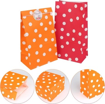 20X TORBA ZAMYKANA PREZENTOWA CUKIERKI URODZINY DZIECKA KOLOROWE +NAKLEJKI