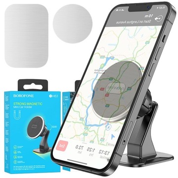 Uchwyt magnetyczny do telefonu na deskę kokpit konsolę szybę auta pojazdu