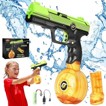 ELEKTRYCZNY AUTOMATYCZNY PISTOLET NA WODĘ GLOCK AKUMULATOR DWA MAGAZYNKI