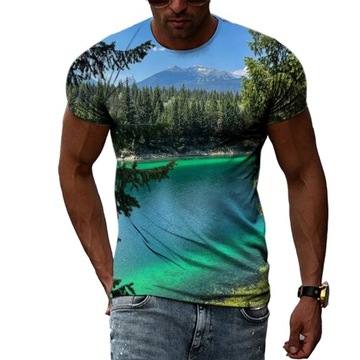 Koszulka Printing Natural Landscape Men's T-shirt