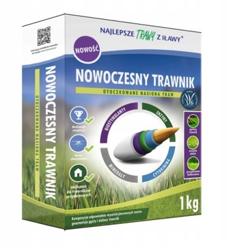 NOWOCZESNY TRAWNIK Z IŁAWY 1 KG OTOCZKA NAWÓZ