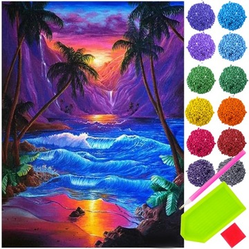 Haft Diamentowy Mozaika Diamentowa DIAMOND PAINTING 30x40 5D