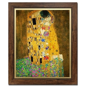 obraz Gustav Klimt POCAŁUNEK reprodukcja + rama