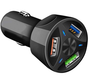 ŁADOWARKA SAMOCHODOWA SZYBKA DO TELEFONU SMARTFONA 3x USB 3.1A 12V PLS34H