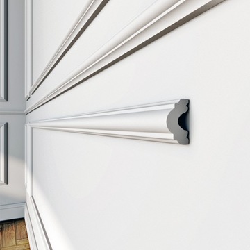 Sztukateria Na Ścianie Listwa Ścienna Biała LS-01