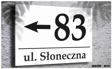 Tabliczka Tablica ADRESOWA ALUMINIUM Nr DOMU 20x30