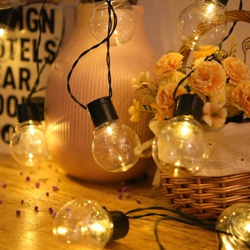 СОЛНЕЧНАЯ ГИРЛЯНД САДОВАЯ ЛАМПА балкон ШАРЫ терраса 10 светодиодов 335см