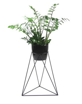 Kwietnik Metalowy Stojak Donica 60cm czarny LOFT
